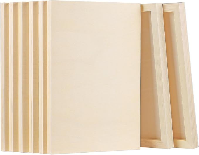 Aodaer 8 Pack Wood Panels 8 x 12 Inch Wooden Panels Canvas Unfinished Craft by Aodaer