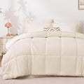 Love's cabin Full Comforter Set Beige, 7 Pieces Full Bed in a Bag, All Season by Lovescabin