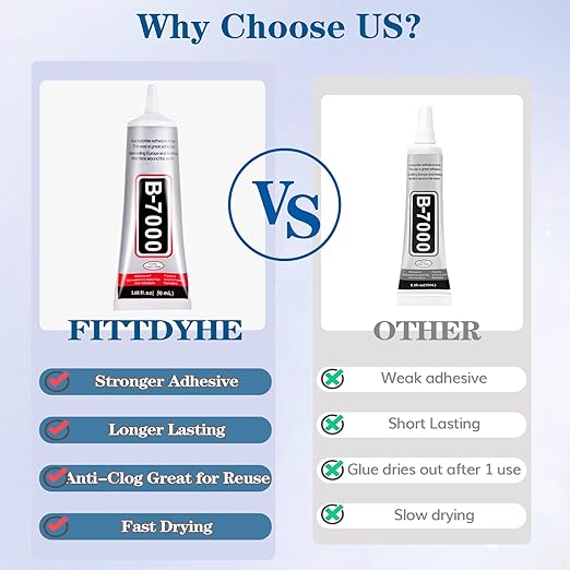 FITTDYHE B7000 Glue Clear with Precision Tip，50Ml B7000 Glue Clear - Image 5