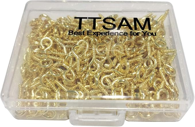 300PCS Mini Screw Eye Pin Pegs, 10 x 5mm Hooks, Self Tapping Screws - Image 4