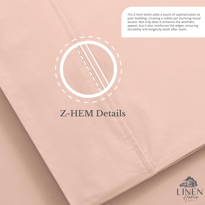 Linen Home 100% Cotton Percale 1 Flat Sheet, Full Size - Image 6