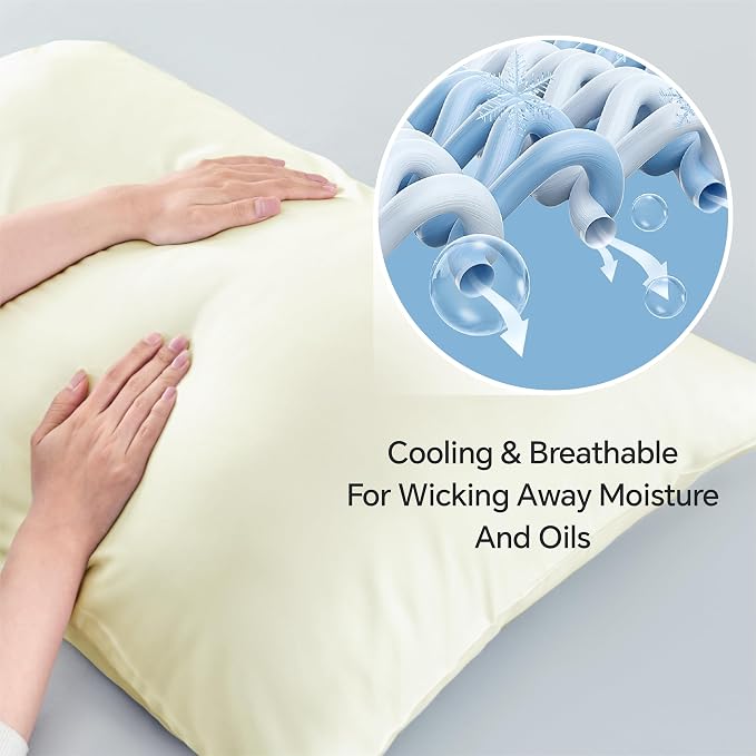 BEDELITE King Size Pillow Cases Set of 2, Rayon Derived from Bamboo, Cooling - Image 3