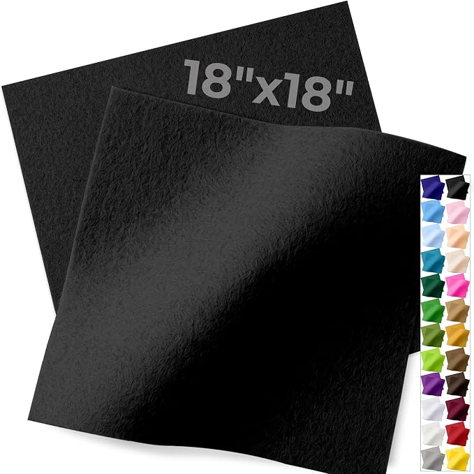 IONTACH 18" X 18" Soft Felt Sheets 1.6mm Thick | Acrylic Felt Fabric Sheets by IONTACH