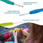 Vodiye 9 Sizes Crochet Hooks 2.0–6.0mm, Ergonomic Crochet Hook Set, Crochet - Image 3