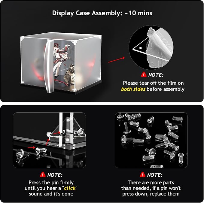KOLIPI Acrylic Display Case for Collectibles Assemble Clear Acrylic Display Box - Image 6