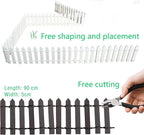 Fairy Garden Miniature Fence Accessories: Decorative White Wooden Picket Fence - Image 2