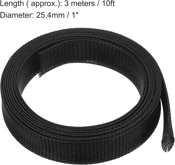 uxcell Expandable Sleeving, 1 9/16-inch 10ft Cable Sleeve - Image 3