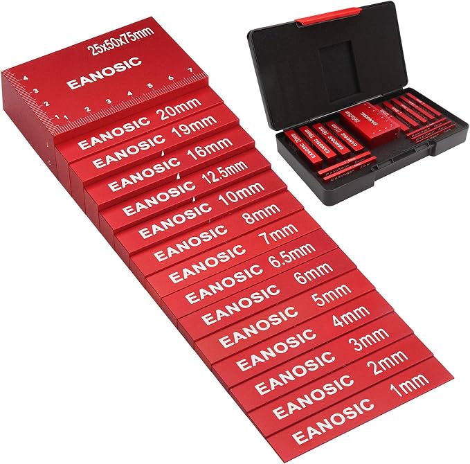 EANOSIC Metric Setup Blocks Height Gauge Set, Bars Include Laser Engraved Size by EANOSIC