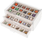 Bfttlity Acrylic Rock Display Case, 54 Grids Rock Collection Box by Bfttlity