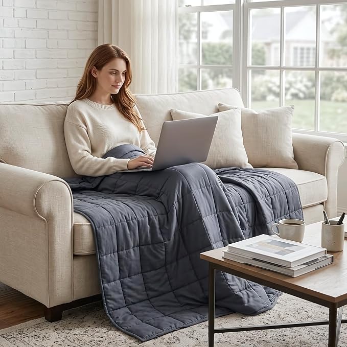 Weighted Idea Weighted Blanket for Adults Cooling Breathable Heavy Blanket - Image 2