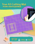 G+ Self-Healing Cutting Mat, True A3 12 x 18" Purple/Black Eco-Friendly - Image 2