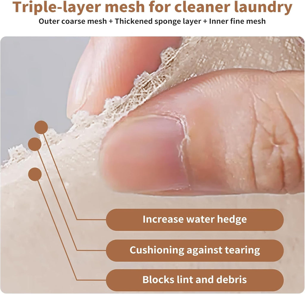 3 Pack Sock Laundry Bags by MDSXO- Small Durable Lingerie Delicates Bag for Washing Machine for Socks, Masks, Underwear [3 Pack]