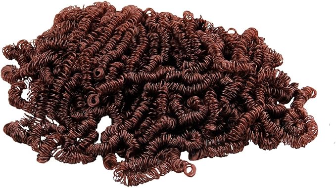 Hygloss 4 oz Curly Doll Hair for Crafts Brown- Premium Synthetic Hair for Doll - Image 2
