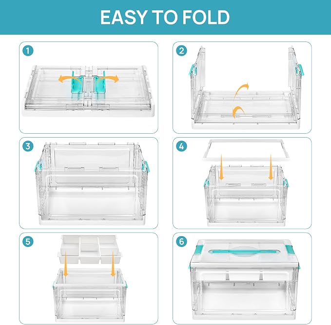 Vtopmart 24 QT Clear Plastic Craft Organizer - Image 2