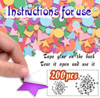 Gushu 1500Pcs Foam Stickers Foam Shapes Stickers - Image 3