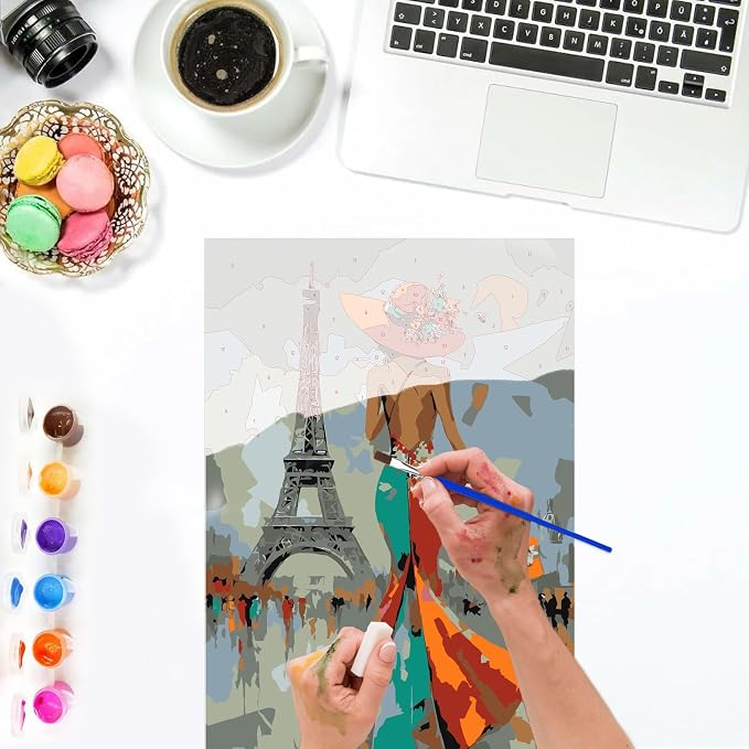 Lxmsja Elegant Woman Paint by Numbers Kit - Image 6