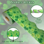69 Feet St Patricks Day Bulletin Board Borders Lucky Green Shamrock Clover - Image 3