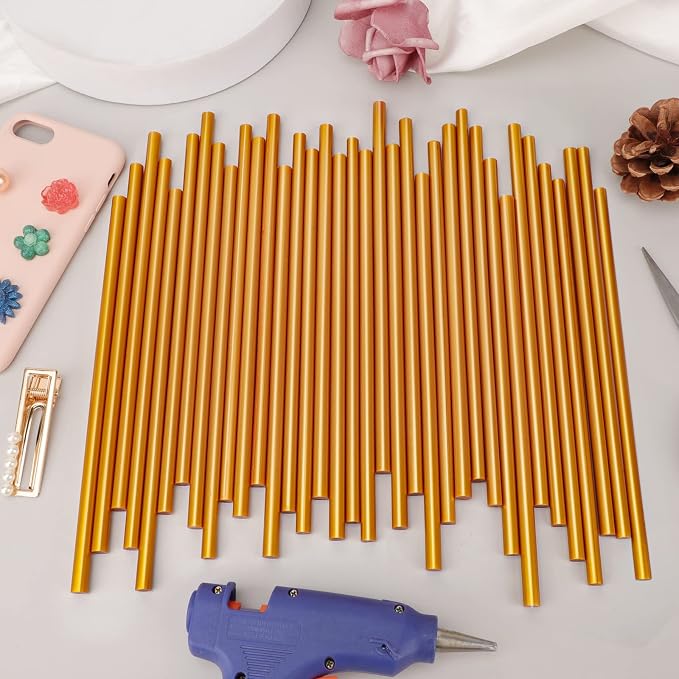 ENPOINT Metallic Gold Hot Glue Sticks, 36 Pack Mini Hot Melt Glue Sticks Colored - Image 7