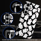 Case for Samsung Galaxy S24 Case, Halloween Ghosts Bats Design Hybrid Dual - Image 4