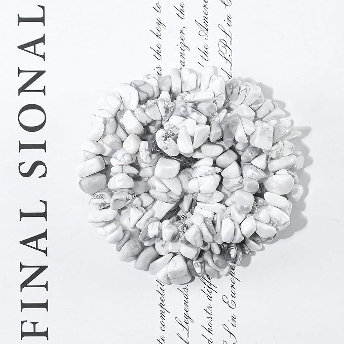 260pcs White Turquoise Crystal Beads Chips 5mm to 8mm Irregular Gemstone Beads - Image 2