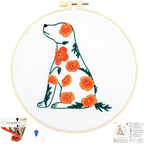 Crafmanoe Flowers Dog Embroidery Kits by Unknown
