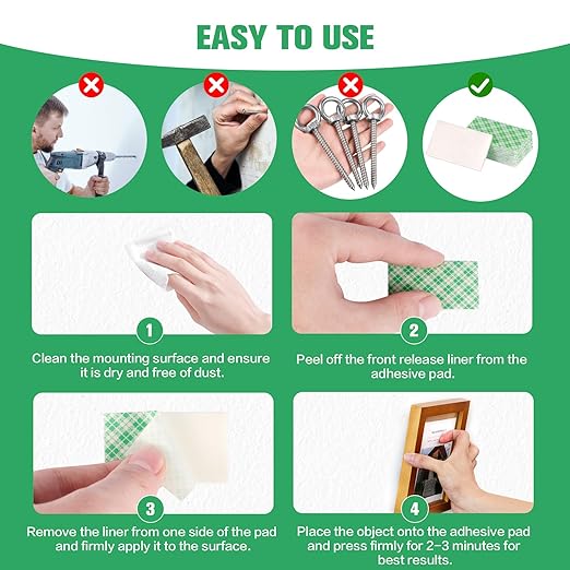 Double Sided Foam Tape Pads, 2mm Thick Heavy Duty White Polyurethane Foam - Image 5