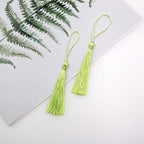 VAPKER 100 Pieces Light Green Color 13cm/5-Inch Silky Handmade Soft Tassels - Image 4