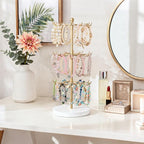 Mkono Bracelet Holder Gold Metal Rotating Bracelet Display Stand 3 Tier Jewelry - Image 2