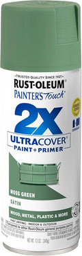 Rust-Oleum 249071 Painter's Touch 2X Ultra Cover, 12 Oz, Satin Moss Green by Rust-Oleum