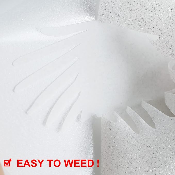 TUMIYA Glitter White HTV Vinyl - Image 3