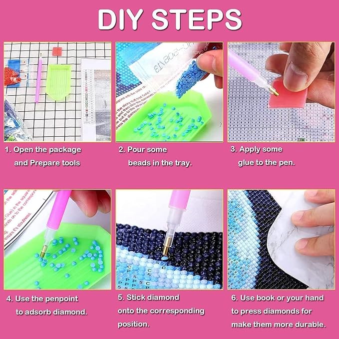WUDWL Diamond Art Kits for Adults Beginner, Seaside Town DIY Modern Diamond - Image 6