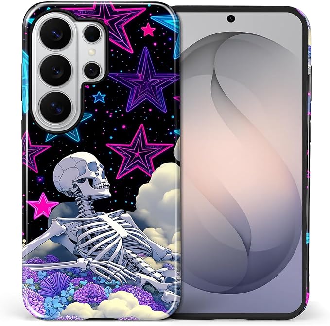for Samsung Galaxy S26 Ultra Case, Skull Star Collage Pattern Glossy 2 in 1 by Teonvpu