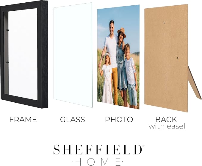 Sheffield Home 4 Piece Gallery Wall Frame Set, 8x10 Inch, 5x7 Inch, and 4x6 Inch - Image 5