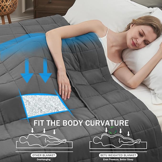 Weighted Blanket for Adults 12lbs, Twin Full Size Cooling Heavy Throw Blanket - Image 5