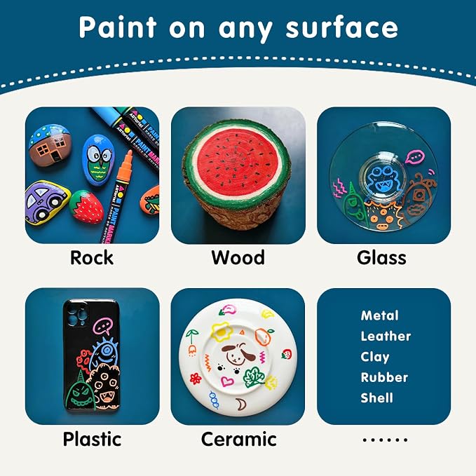 Rock Painting Perfection Markers Pens: 12 Vibrant Colors - Image 5