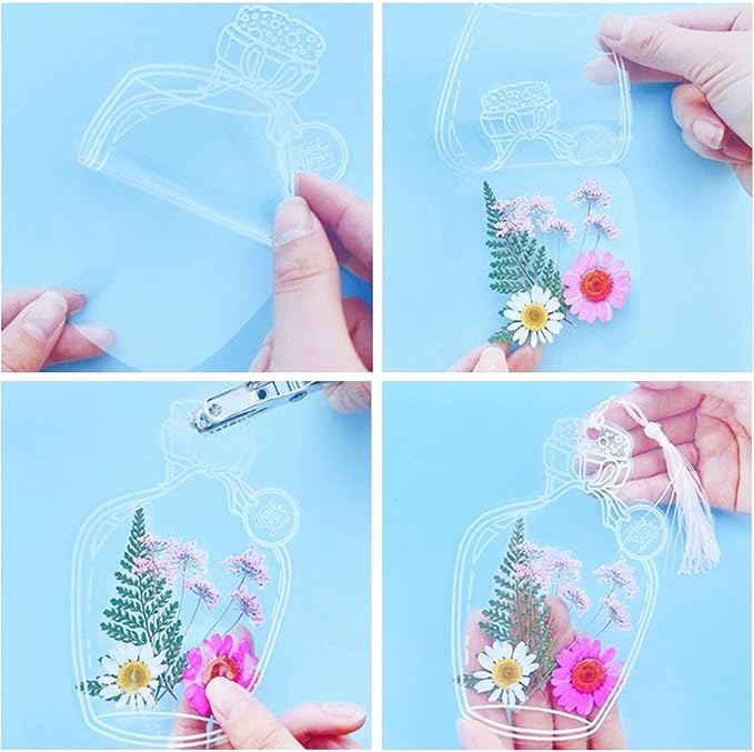 Woohome 200 PCS Natural Dried Pressed Flowers and Natural Dried Pressed Leaves - Image 8