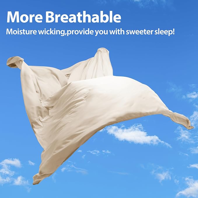 Bamboo Viscose Flat Sheets Only, 400 Thread Count Sateen Weave Cal King Size - Image 5
