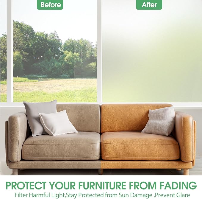 STATINT Frosted Glass Window Film Privacy Heat Control UV Blocking Window - Image 8
