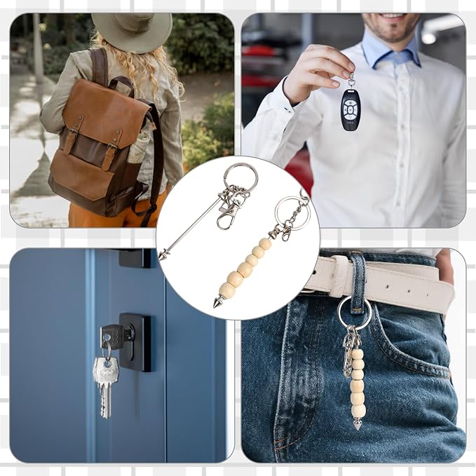 24Pcs Beadable Keychain Bars Bead Keychain Making Kit Blank Keychains Beaded - Image 6