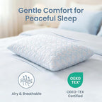 Meoflaw Adjustable Memory Foam Bed Pillows:Queen Size Shredded Foam Pillow Set - Image 6