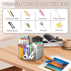 Absonic 500 PCS Acrylic Pencil Holder, 360 Rotating Clear Marker Organizer - Image 4