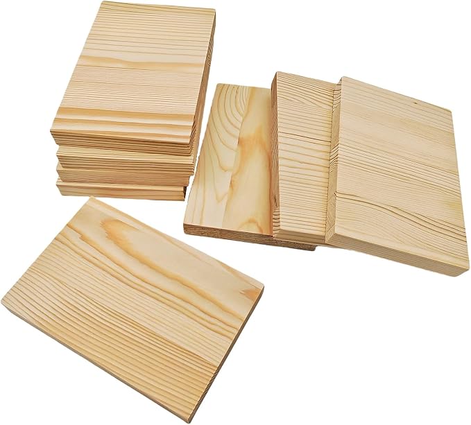 8PCS Rectangle Wood Boards Unfinished Wood Blocks - Image 6