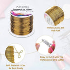 anezus 20 Gauge Jewelry Wire, 28 Yards Craft Wire Tarnish Resistant Copper - Image 3