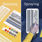 2Pcs Car Tire Tracks Stencils for Painting, 11.8"x5.9" Splice Texture Stencil - Image 3