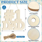 Large 12" Wooden Fathers Day Crafts - Image 2