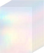 Clabby 36 Sheets Holographic Sticker Paper A4 Vinyl Holographic Laminate Sheets by Clabby