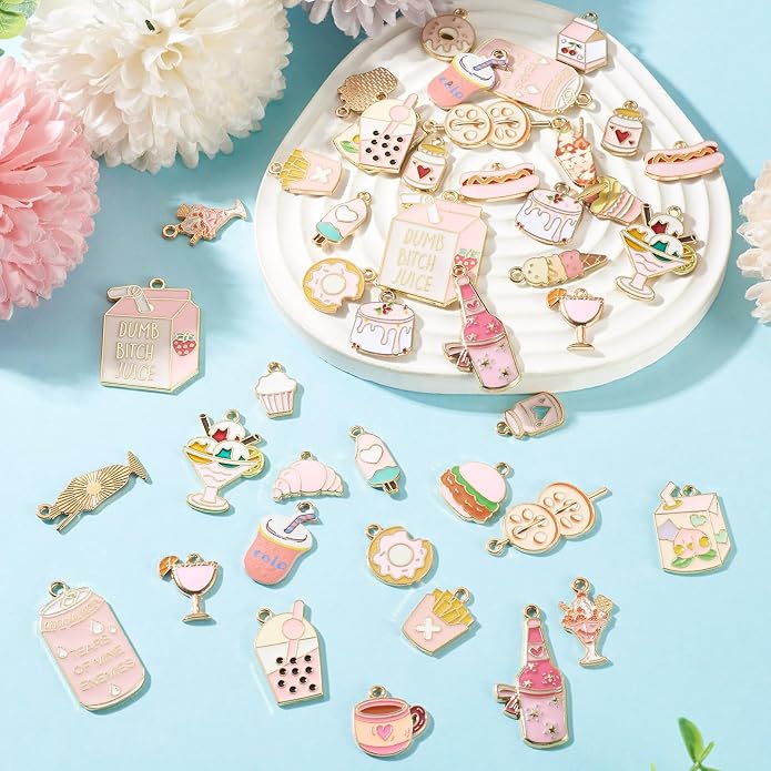 Enamel Food Charms Cute Assorted Food Pendants Sweet Dessert Charms - Image 6