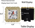 Vintage Picture Frames 3x3 Square Gold Antique Picture Frames - Image 2