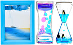 FKYTION Liquid Motion Bubbler & Diamond Shaped Penguin Liquid Timer and Moving by FKYTION