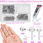 Anezus Jewelry Glue With 600pcs Stainless Steel Earring Posts and Backs - Image 3